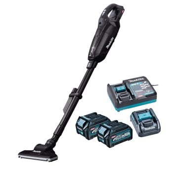 Makita CL002GD206 40v Max XGT Cordless Brushless Vacuum Cleaner Black Inc 2x 2.5Ah Batts