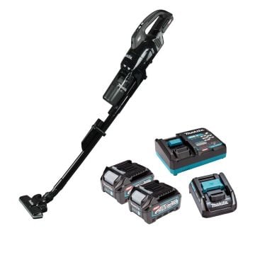 Makita CL003GD206 40v Max XGT Brushless Vacuum Cleaner Black Inc 2x 2.5Ah Batts + ADP10 Adaptor