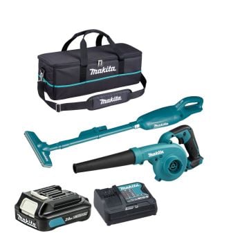 Makita CLX247SAX1 10.8v / 12v MAX CXT Cordless Blower & Vacuum Clean Kit Inc 1x 2.0Ah Battery