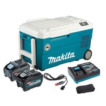 Makita CW001GT101 40v Max XGT / 18v LXT 20L Cordless Cooler & Warmer Box Inc 2x 5.0Ah Batts