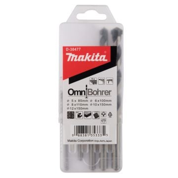 Makita D-30477 Omnibohrer 5-12mm Drill Bit Set x5 Pcs