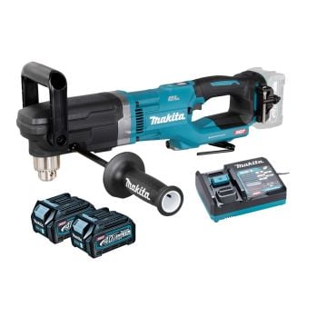 Makita DA001GD202 40v Max XGT 13mm Cordless Brushless Angle Drill Inc 2x 2.5Ah Batts