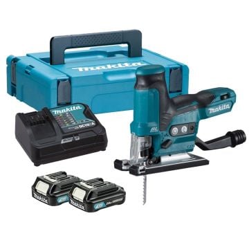 Makita JV102DSAJ 10.8v CXT Slide Cordless Brushless Jigsaw Inc 2x 2.0Ah Batts