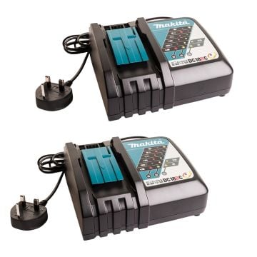 Makita DC18RC 18v LXT Li-Ion Fast Battery Charger 7.2 / 14.4 / 18v Twin Pack