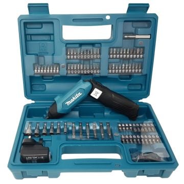 Makita DF001DW 3.6v In-line Cordless Screwdriver In Carry Case + Accessory Set x81 Pcs