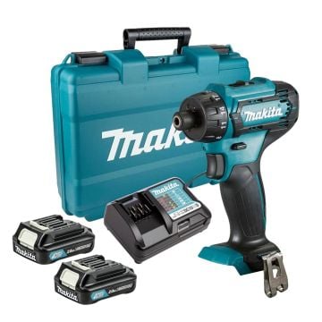 Makita DF033DWAE 12v Max CXT 1/4" Cordless Drill Driver Inc 2x 2.0Ah Batts