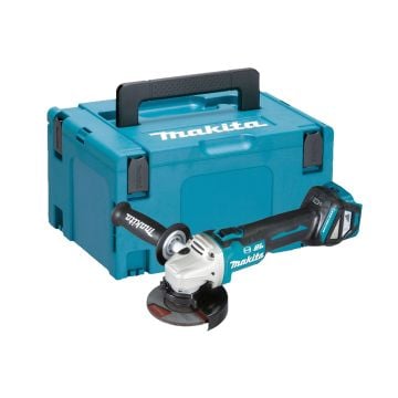 Makita DGA463ZJ 18v LXT Brushless Slide Switch 115mm Angle Grinder Body Only In Makpac Carry Case