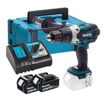 Makita DHP458RFJ 18v LXT Cordless Compact Combi Drill Inc 2x 3.0Ah Batts