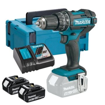 Makita DHP482RTJ 18v LXT Combi Drill inc 2x 5.0Ah Batteries