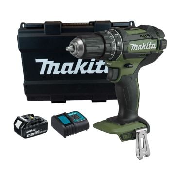 Makita DHP482SFO 18v LXT Li-Ion Combi Drill 2 Speed Olive Green Inc 1x 3.0Ah Battery