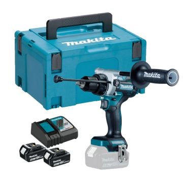 Makita DHP486RTJ 18v LXT Brushless Heavy Duty Combi Drill Inc 2x 5.0Ah Batts