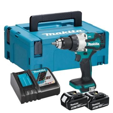 Makita DHP489RTJ 18v LXT Brushless 2-Speed Combi Drill Inc 2x 5.0Ah Batts