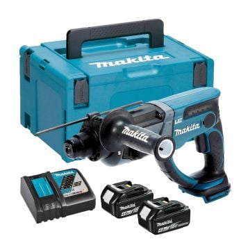 Makita DHR202RMJ 18v LXT SDS+ Plus Rotary Hammer 20mm Inc 2x 4.0Ah Batteries