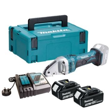 Makita DJS161RMJ 18v LXT 1.6mm Straight Shears inc 2x 4.0Ah Batts