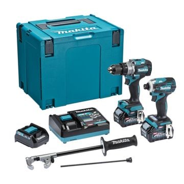 Makita DK0114G207 40v Max XGT Twin Kit HP001G Combi + TD001G Impact Driver Inc 2x 2.5Ah Batts