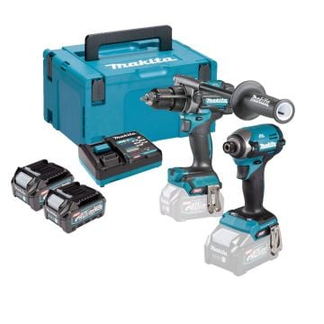 Makita DK0176G205 40v Max XGT Combo Kit TD003G Impact Driver & HP001G Combi Drill Inc 2x 2.5Ah Batts
