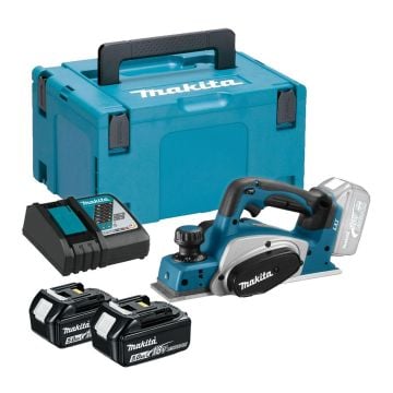 Makita DKP180RTJ 18v LXT 82mm Planer inc 2x 5.0Ah Batteries