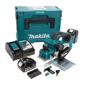 Makita DKP181RTJU 18v LXT Cordless Brushless 82mm Planer Inc 2x 5.0Ah Batts