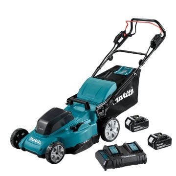 Makita DLM481CT2 Twin 18v LXT Cordless 36v Lawn Mower 480mm Inc 2x 5.0Ah Batts 