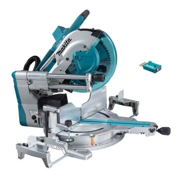 Makita DLS211ZU Twin 18v LXT Brushless 305mm Slide Compound Mitre Saw Body Only Inc AWS Chip