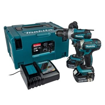 Makita DLX2145TJ 18v LXT Cordless Twin Kit DHP458 Combi Drill & DTD152 Impact Driver Inc 2x 5.0Ah Batts