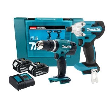 Makita DLX2336S 18v LXT Cordless Combo Kit DTD156 Impact Driver & DHP453 Combi Drill Inc 2x 3.0Ah Batts