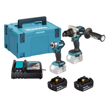 Makita DLX2549TJ 18v LXT 2 Piece Combo Kit DHP492 Combi Drill/DTD173 Impact Driver Inc 2x 5.0Ah Batts