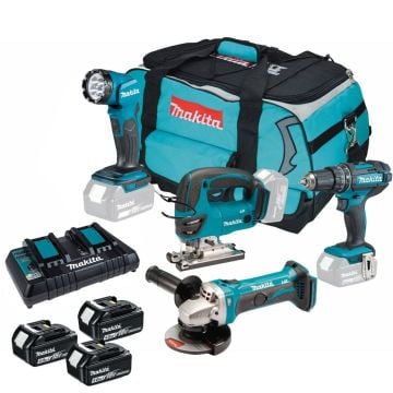 Makita DLX4051PM1 18v LXT 4 Piece Combo Kit inc 3x 4.0Ah Batts