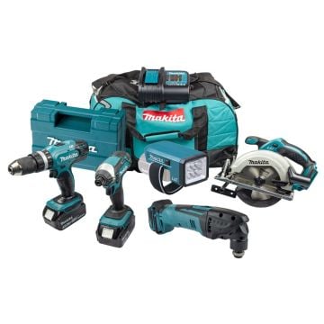 Makita DLX5KIT 18v LXT 5 Piece Combo Kit Inc 3x 3.0Ah Batteries
