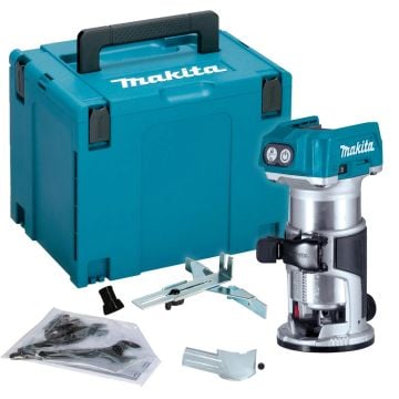 Makita DRT50ZJ 18v LXT 1/4" Brushless Cordless Router Body Only In Makpac Carry Case