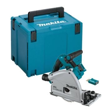 Makita DSP601ZJU Twin 18v LXT AWS Cordless Plunge Saw 165mm Body Only In Makpac Carry Case