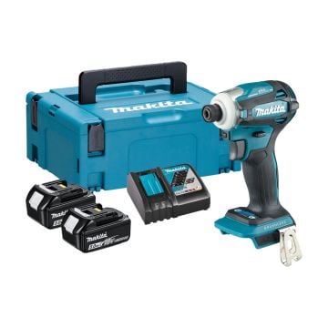 Makita DTD172RTJ 18v LXT Cordless Brushless Impact Driver Inc 2x 5.0Ah Batts