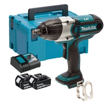 Makita DTW450RTJ Cordless 18v LXT 1/2" Impact Wrench Inc 2x 5.0Ah Batts