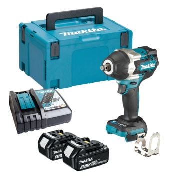 Makita DTW700RTJ 18v LXT Brushless 1/2" Impact Wrench inc 2x 5.0Ah Batts