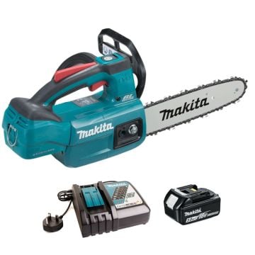 Makita DUC254RT 25cm / 10" 18v LXT Brushless Chainsaw Inc 1x 5.0Ah Battery