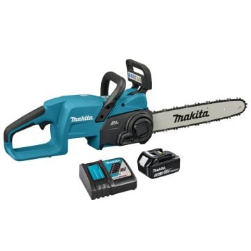 Makita DUC357RT 18v LXT 350mm / 14" Cordless Brushless Rear Handle Chainsaw Inc 1x 5.0Ah Battery