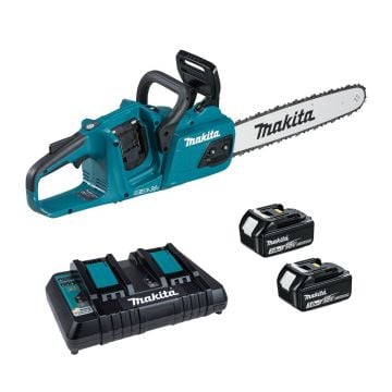 Makita DUC405PG2 Twin 18v LXT Brushless Cordless Chainsaw Inc 2x 6.0Ah Batts