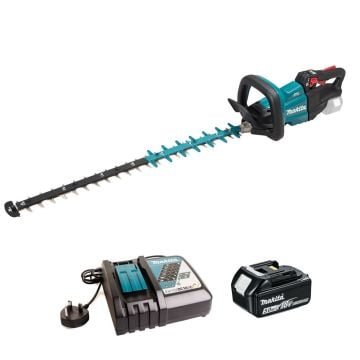 Makita DUH751RT 18v LXT 750mm/29.5" Brushless Hedge Trimmer Inc 1x 5.0Ah Battery