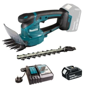 Makita DUM111RTX 18v LXT Cordless Grass Shears Inc 1x 5.0Ah Battery with Hedge Trimmer Blade