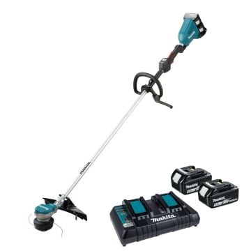 Makita DUR368LPT2 Twin 18v LXT Brushless Loop Handle Line Trimmer Inc 2x 5.0Ah Batts