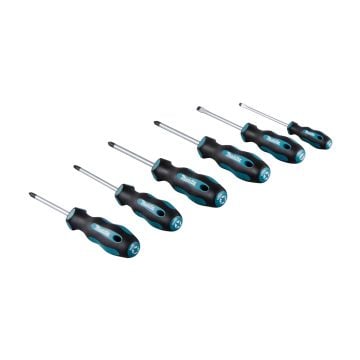 Makita E-10528 Slotted, Phillips & Pozi Screwdriver Set x6 Pcs