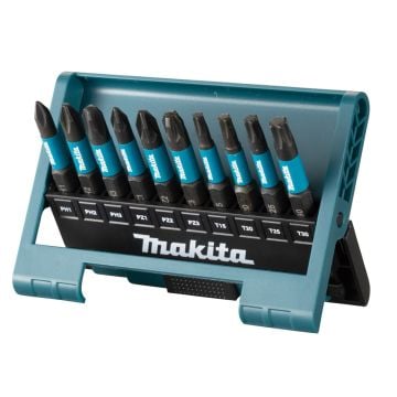 Makita E-12011 Impact Black Screw Bit Set In Plastic Case x10 Pcs