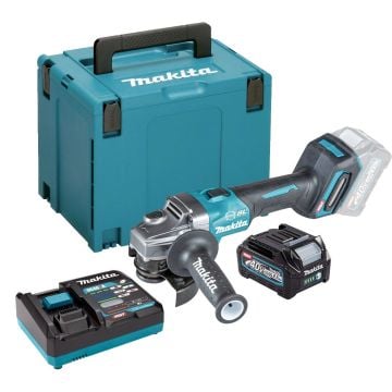 Makita GA004GD101 40v Max XGT Brushless Slide Switch 115mm Angle Grinder Inc 1x 2.5Ah Battery