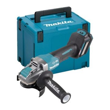 Makita GA043GZ02 40v Max XGT Brushless X-LOCK 115mm Paddle Switch Angle Grinder Body Only In Makpac Carry Case