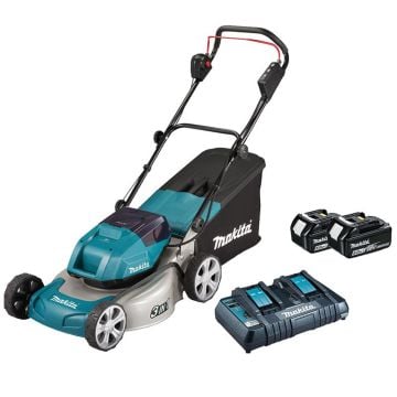 Makita DLM460PG2 Twin 18V LXT Brushless 36v 460mm Lawn Mower Inc 2x 6Ah Batteries
