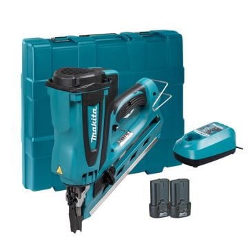 Makita GN900SE 7.2v 1st Fix Framing Gas Nailer Inc 2x Batteries In Carry Case