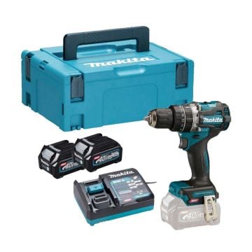 Makita HP002GA202 40v Max XGT Brushless Combi Drill Inc 2x 2.0Ah Batts