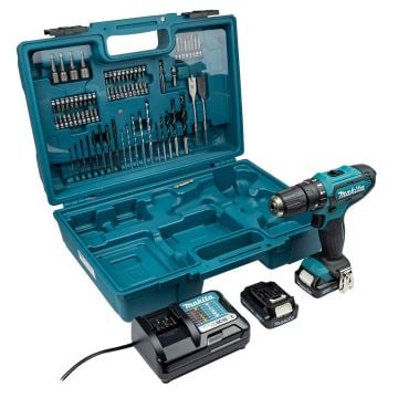 Makita HP331DWAX1 10.8v / 12v MAX CXT Slide Combi Drill inc 2x 2.0Ah Batts in Accessory Case
