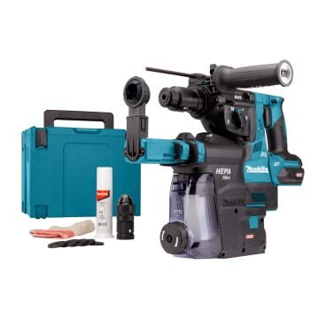 Makita HR004GZ02 40v Max XGT Brushless SDS+ Plus Rotary Hammer & DX14 Dust Box In Makpac Carry Case