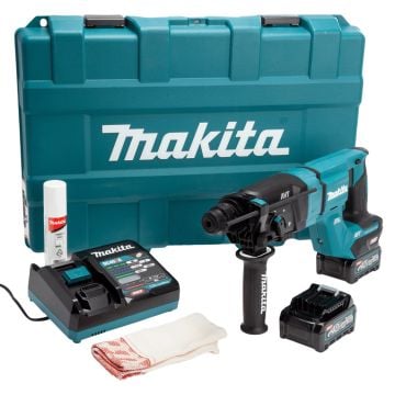 Makita HR007GD201 40v Max XGT 28mm SDS+ Plus Rotary Hammer Drill Inc 2x 2.5Ah Batts